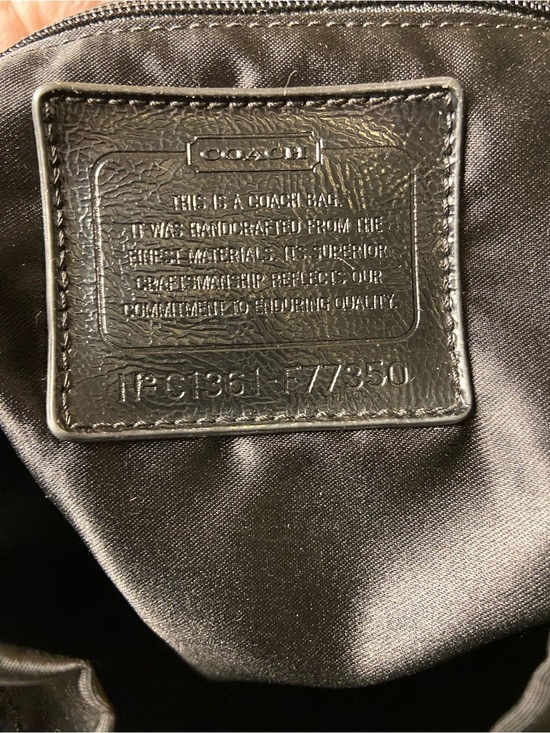 Coach Black Tonal Signature Nylon Backpack Drawstring Flap Bag F77350 main image 8